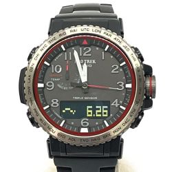 ◆◆ CASIO カシオ プロトレック クライマーライン 電波ソーラー ブラック ブレスレットタイプ PRW-50YT Bランク