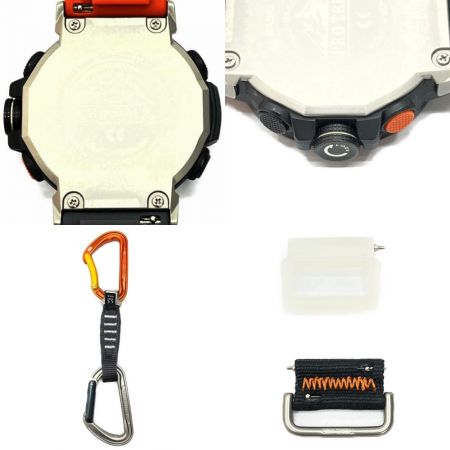  CASIO カシオ プロトレック　デジアナ腕時計 日本フリークライミング協会 PETZLコラボモデル PRW-60YJP オレンジ x グレー