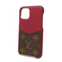 ◆◆ LOUIS VUITTON ルイヴィトン モノグラム　携帯ケース  iPhone11　pro　 レッド Cランク