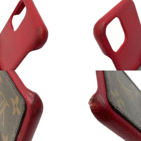  LOUIS VUITTON ルイヴィトン モノグラム　携帯ケース  iPhone11　pro　 レッド