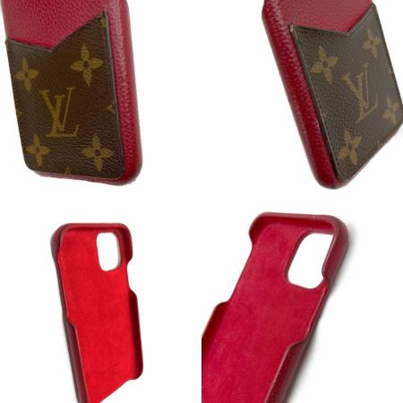  LOUIS VUITTON ルイヴィトン モノグラム　携帯ケース  iPhone11　pro　 レッド