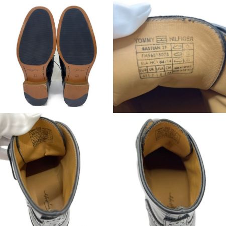  TOMMY HILFIGER トミーヒルフィガ バスティアン 2F ブーツ　ウィングチップ　サイズ26.0cm FM56818078 ブラック
