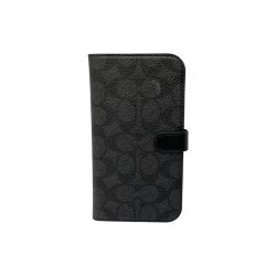 ◆◆ COACH コーチ スマホケース　手帳型　iPhone14 PRO MAX CG514 ブラック Bランク