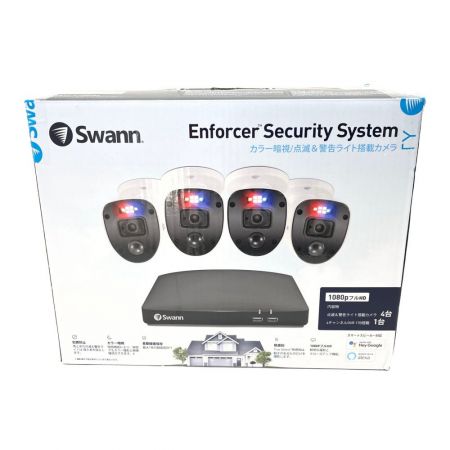  Swann カラー暗視/点滅&警告ライト搭載カメラ　Enforcer Security System A446804SLV1JP