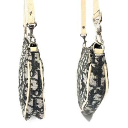  Christian Dior クリスチャンディオール CM0042 ブラック サドルバッグ　トロッター　PVC　塩ビ