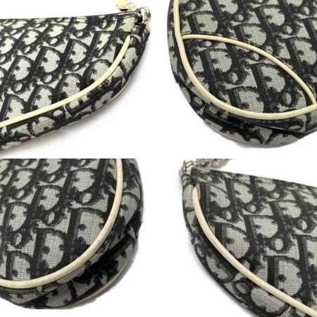  Christian Dior クリスチャンディオール CM0042 ブラック サドルバッグ　トロッター　PVC　塩ビ