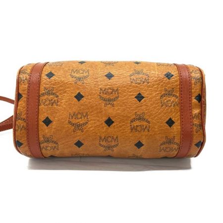  MCM エムシーエム ショルダーバッグ　筒型 キャメル