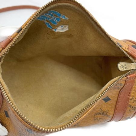  MCM エムシーエム ショルダーバッグ　筒型 キャメル