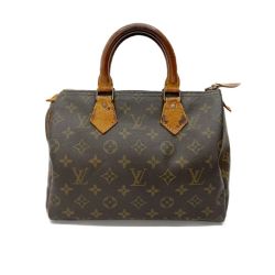 ◆◆ LOUIS VUITTON ルイヴィトン モノグラム スピーディ 25 千切れ/ジップ部分リペア M41109 ブラウン Bランク