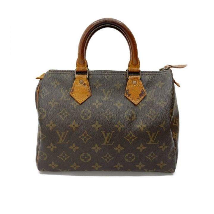 LOUIS VUITTON ルイヴィトン モノグラム スピーディ 25 千切れ/ジップ部分リペア M41109  ブラウン｜中古｜なんでもリサイクルビッグバン