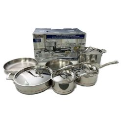 ◆◆ KS カークランドシグネチャー クックウェア 10点セット　フライパン　鍋セット　IH・ガス火対応 Aランク