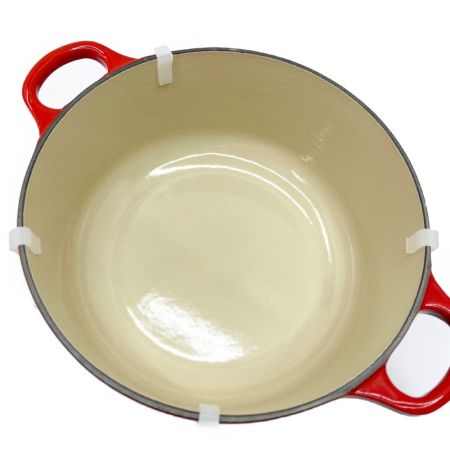 中古】 LE CREUSET ルクルーゼ 両手鍋 ホーロー鍋 20cm 2.4L ガス・IH