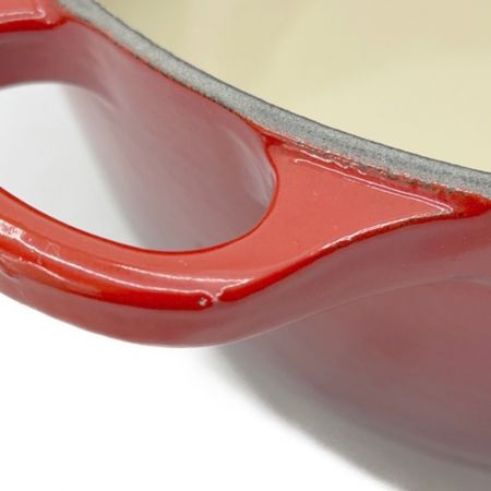  LE CREUSET ルクルーゼ 両手鍋　ホーロー鍋　20cm　2.4L　ガス・IH対応 オレンジ