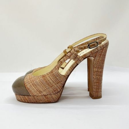  CHANEL シャネル サンダル　ブラウン SIZE 38 C5007 ブラウン