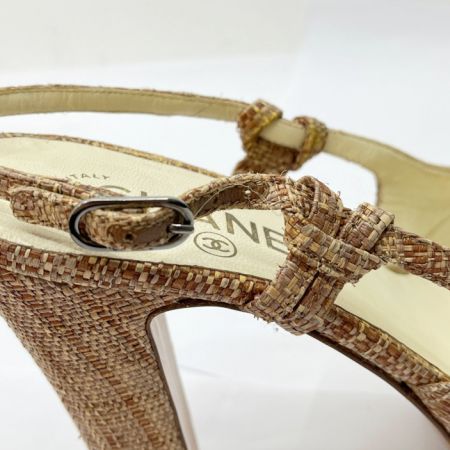  CHANEL シャネル サンダル　ブラウン SIZE 38 C5007 ブラウン