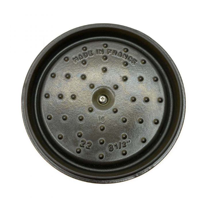 STAUB ストウブ 両手鍋 ホーロー鍋 ココット 22cm ガス・IH対応