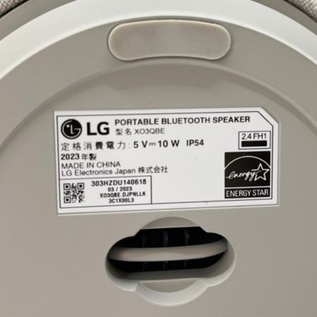  LG エルジー 360°ワイヤレススピーカー Bluetooth ライト・イルミネーション機能付 X03QBE