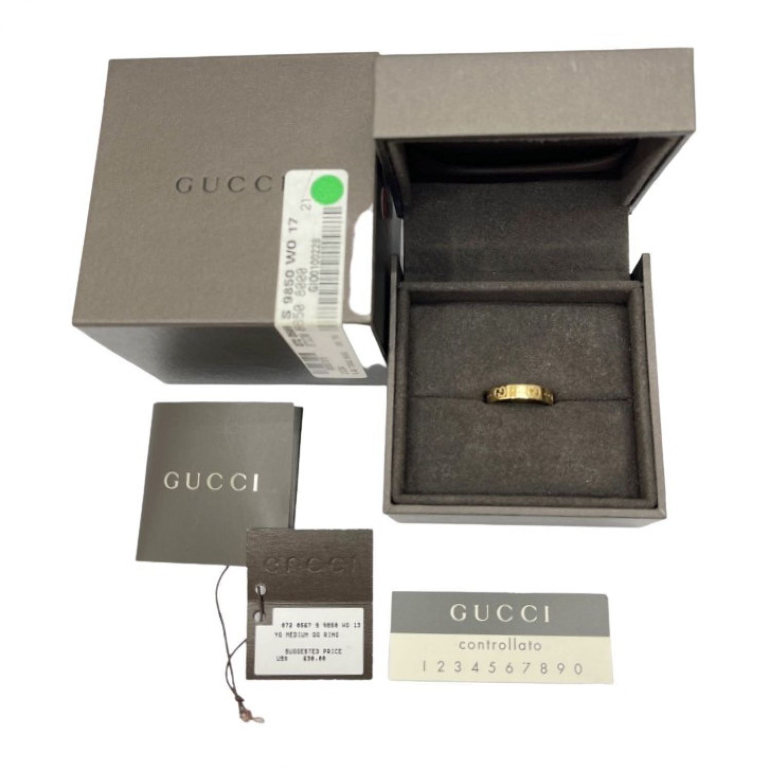 中古】 GUCCI グッチ 750 K18 4.0g アイコンリング 指輪 12号 Bランク