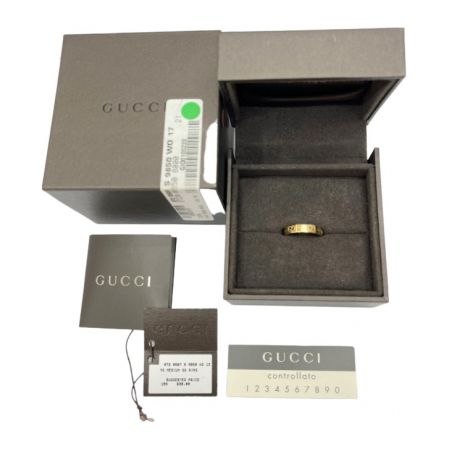  GUCCI グッチ 750　 K18 4.0g アイコンリング　指輪　12号