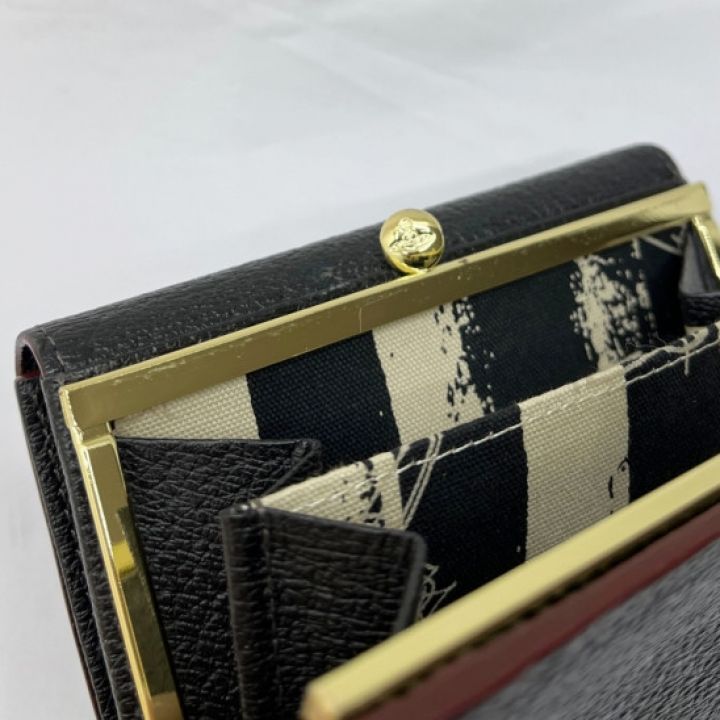 【希少廃盤】Vivienne Westwood 二つ折り財布 がま口 ブラック革 楽天市場】【送料無料】ヴィヴィアン 財布 がま口 口金 二つ折り