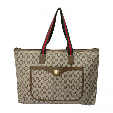  GUCCI グッチ グッチプラス　トートバッグ 　スライダー取れ ベージュ