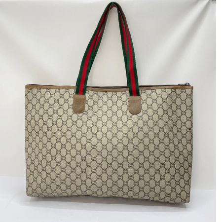  GUCCI グッチ グッチプラス　トートバッグ 　スライダー取れ ベージュ