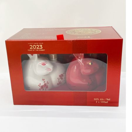  ZODIAC ラビット アメリカン バーボン ウイスキー カスクストリングス 500ml×2　58度 未開栓