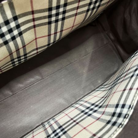  BURBERRY バーバリー ハンドバッグ　角スレ・キズ有り ブラック