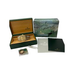 ◆◆ ROLEX ロレックス デイトジャスト　Y番　コンビ　メンズ　ローマン　ゴールド文字盤　腕時計 16233 Bランク