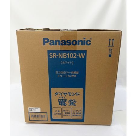  Panasonic パナソニック 圧力IH炊飯ジャー炊飯器 5合(0.9L) 炊き SR-NB102-W ホワイト