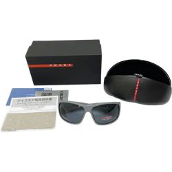 ◆◆ PRADA プラダ リネア ロッサ ピロー メンズ サングラス　66□14　130 04VS-66-N ブラック Aランク