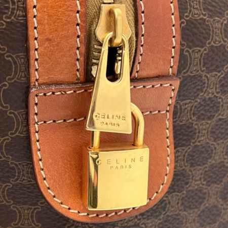  CELINE セリーヌ マカダム ボストンバッグ　50㎝　パドロック付　 ブラウン系