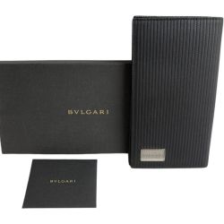 ◆◆ BVLGARI ブルガリ 長財布　ミレリゲ　ブラック ブラック Bランク