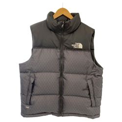 ◆◆ THE NORTH FACE ザノースフェイス ダウンベスト ヌプシ Lサイズ 721221 ブラック×ネイビー Bランク