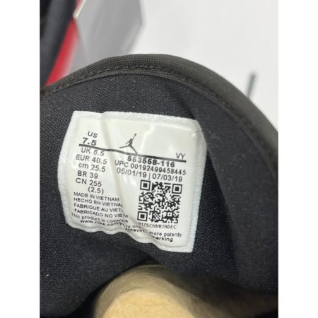  NIKE ナイキ エアジョーダン1ロウ 25.5cm 553558-116 ブラック×レッド