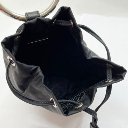  PRADA プラダ ポーチ　ハンドバッグ　巾着型　ナイロン 1N0369 ブラック
