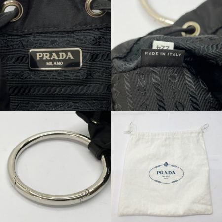  PRADA プラダ ポーチ　ハンドバッグ　巾着型　ナイロン 1N0369 ブラック