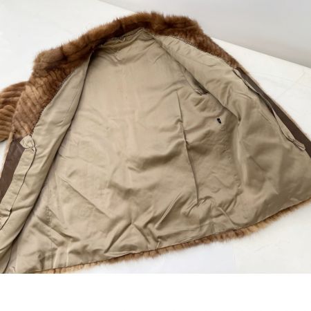   毛皮 ショート丈コート 11号 ネーム入り ホツレ有り ブラウン