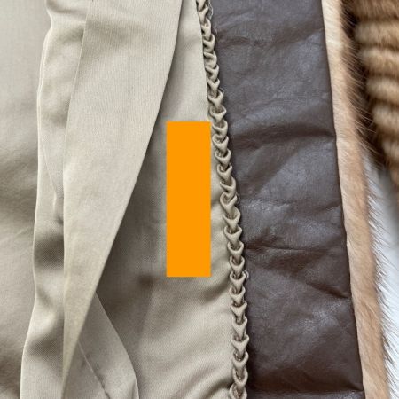   毛皮 ショート丈コート 11号 ネーム入り ホツレ有り ブラウン