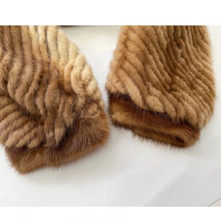   毛皮 ショート丈コート 11号 ネーム入り ホツレ有り ブラウン