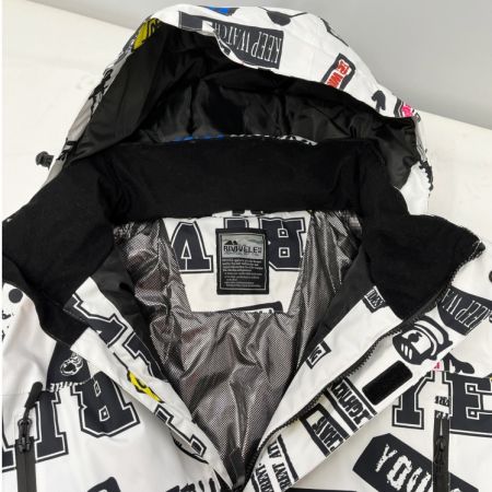  RIVIYELE スノーボードウエア　メンズ　ジャケット　4XL 白/柄