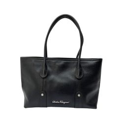 ◆◆ Salvatore Ferragamo サルヴァトーレフェラガモ トートバッグ　レザーバッグ ブラック Bランク