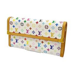 ◆◆ LOUIS VUITTON ルイヴィトン モノグラムマルチカラー ポルトトレゾール インターナショナル　長財布 M92659 ホワイト Bランク