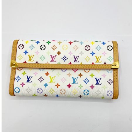  LOUIS VUITTON ルイヴィトン モノグラムマルチカラー ポルトトレゾール インターナショナル　長財布 M92659 ホワイト