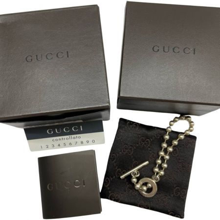  GUCCI グッチ ボールチェーン　ブレスレット　シルバー