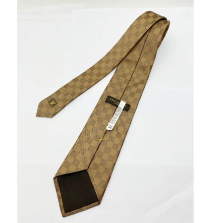 中古】 LOUIS VUITTON ルイヴィトン シルク ネクタイ ダミエ柄