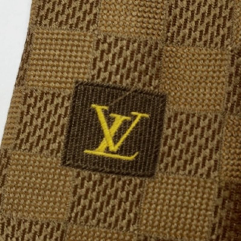 中古】 LOUIS VUITTON ルイヴィトン シルク ネクタイ ダミエ柄