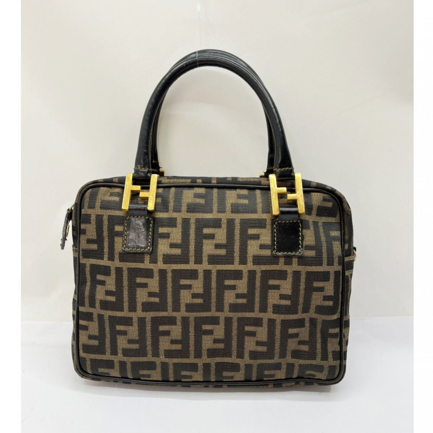 中古】 FENDI フェンディ ズッカ ハンドバッグ ショルダーバッグ 2WAY