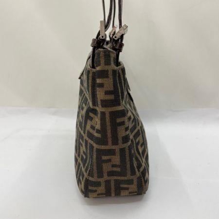  FENDI フェンディ ズッカ ハンドバッグ 布袋付 ブラウン系