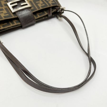  FENDI フェンディ ズッカ ハンドバッグ 布袋付 ブラウン系